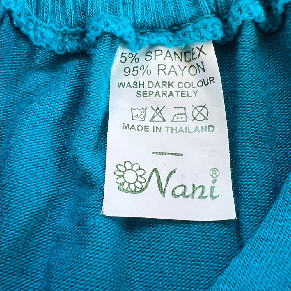 Turquoise Blue V-Neck Sleeveless Summer Dress - Picture 4 of 4